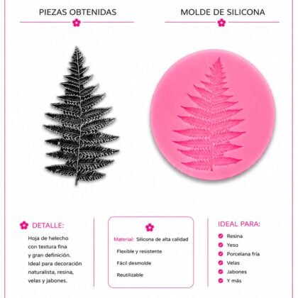 Molde de silicona hoja