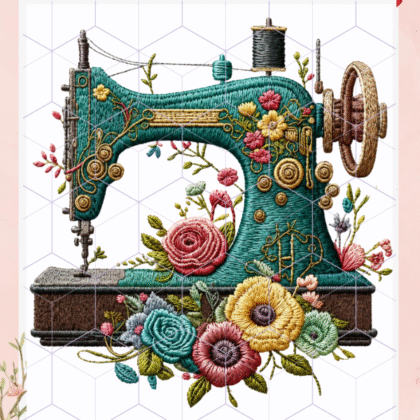Maquina de coser bordada 1