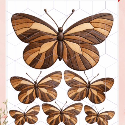 Mariposa madera 1 Lamina termotransferible
