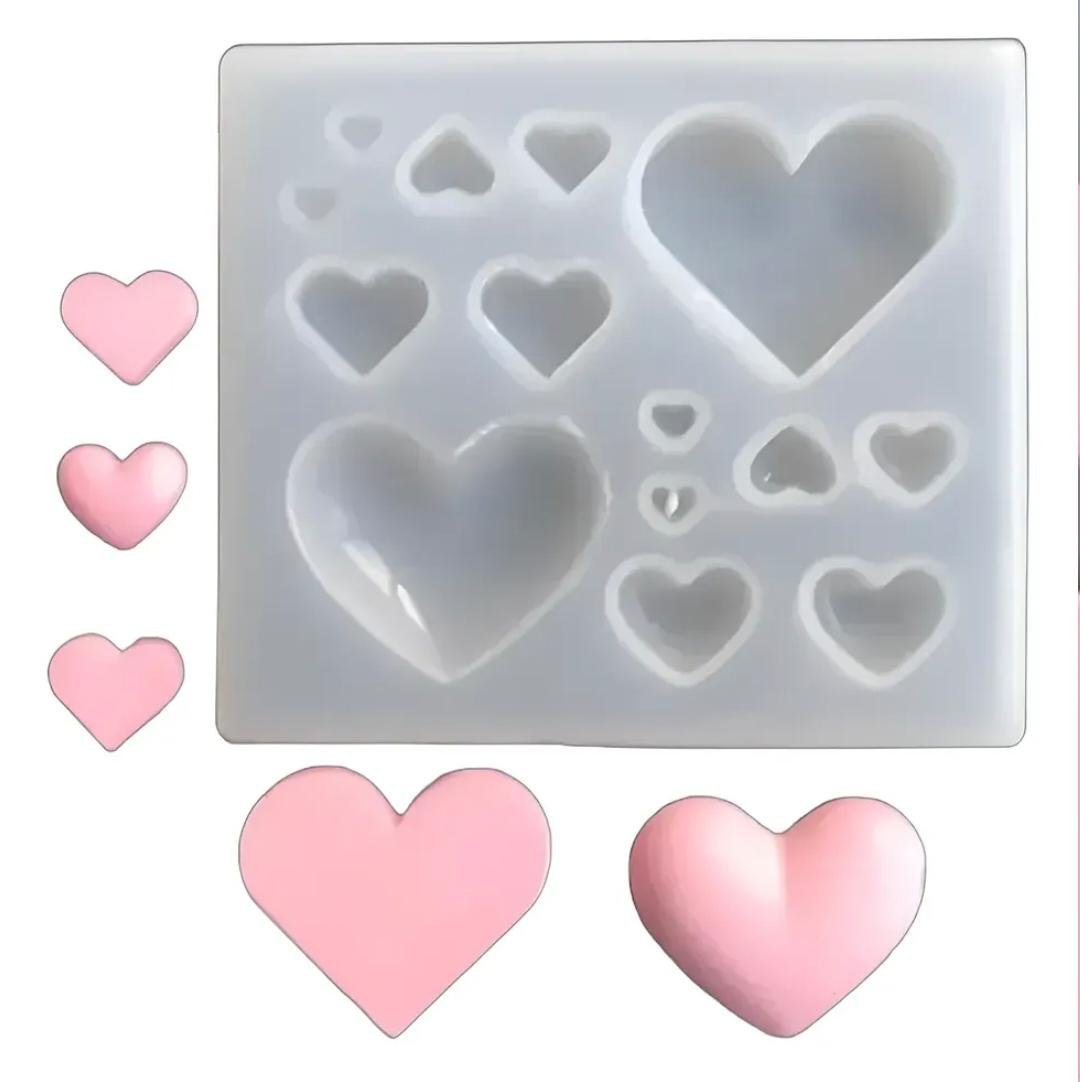 Molde de resina corazon